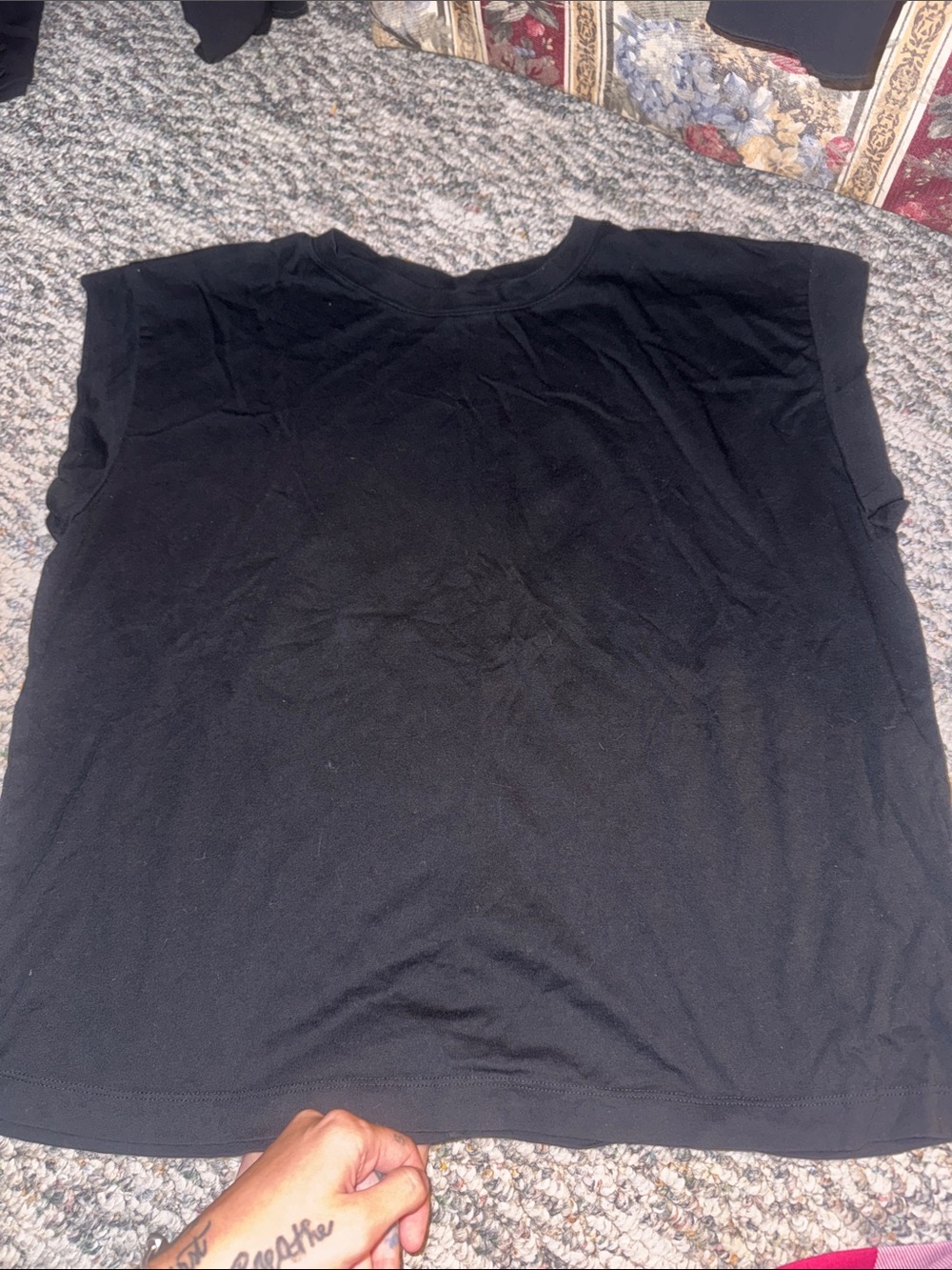 a new day Black Muscle Tee Crewneck Relaxed Fit